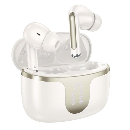 Бездротові навушники HOCO EQ10 Plus Harmony ANC+ENC, milky white, Bluetooth 5.4