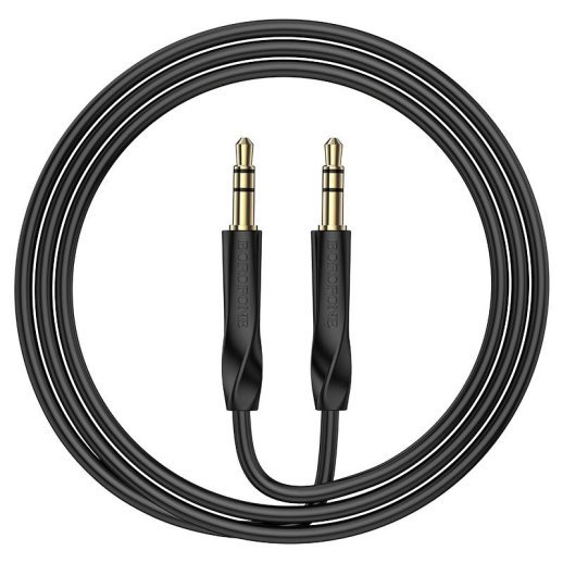 Кабель BOROFONE BL16 AUX jack 3.5 мм - jack 3.5 мм 1МЕТР ЧОРНИЙ