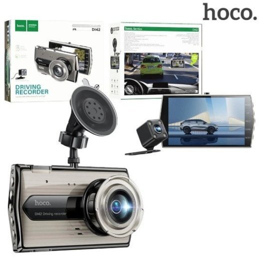 Автомобільний відеореєстратор HOCO DI42, СІРИЙ