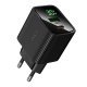 Мережевий зарядний пристрій HOCO CS84A Excellent PD30W + QC3.0 з цифровим дисплеєм, чорний