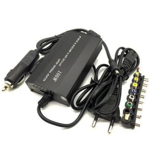 Універсальний зарядний пристрій для ноутбука AC/DC 100W з 8 перехідниками L-CONNECTOR