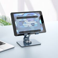 Настільний тримач HOCO PH52 Might metal rotating для планшету від 7" до 12,9", СІРИЙ