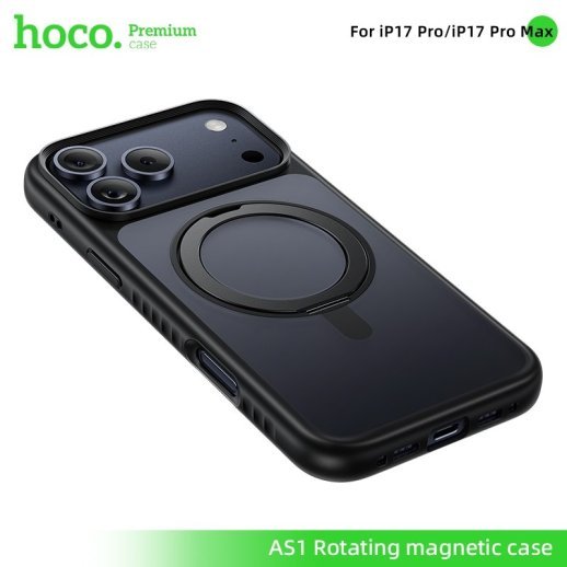 Магнітний захисний чохол HOCO AS1 з кільцем, що обертається, для APPLE iPhone 17 PRO MAX