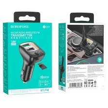FM Модулятор BOROFONE BC41 з підтримкою швидкого заряджання QC3.0  Bluetooth / гучномовець