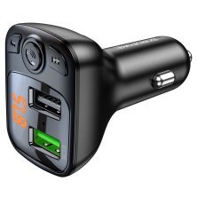 FM Модулятор BOROFONE BC41 з підтримкою швидкого заряджання QC3.0  Bluetooth / гучномовець