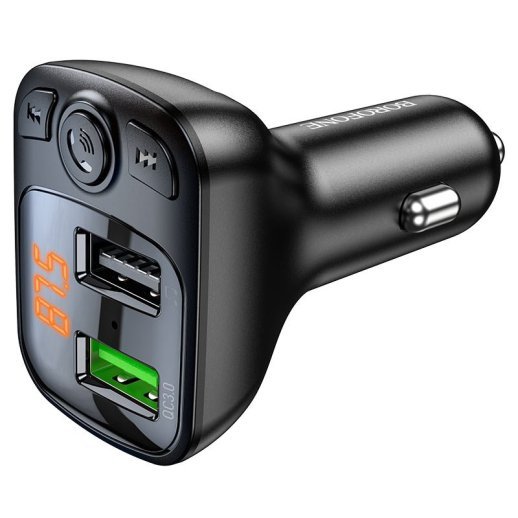 FM Модулятор BOROFONE BC41 з підтримкою швидкого заряджання QC3.0  Bluetooth / гучномовець
