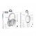 Бездротові повнорозмірні навушники HOCO W35 Max Silver Bluetooth 5.4/ANC/AUX/TF/90 годин