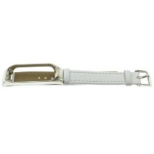 Ремінець для годинника Mi Band 3 / 4 ШКІРА WHITE