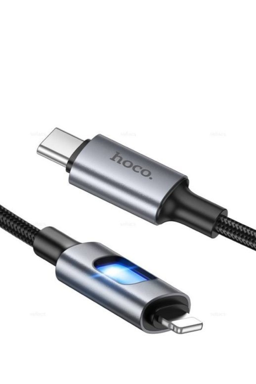 USB-C кабель HOCO U144 Type-C  -  Lightning, 27 Вт, 1,2 м, чорний