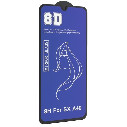 Захисне скло 8D MIRROR SAMSUNG A40 2019