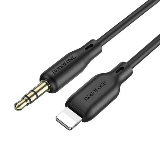 Кабель BOROFONE BL18 AUX Lightning - jack 3.5мм 1 МЕТР ЧОРНИЙ