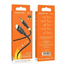 Кабель BOROFONE BL18 AUX Lightning - jack 3.5мм 1 МЕТР ЧОРНИЙ