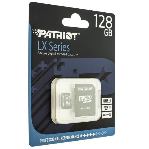 Карта пам'яті micro 128Gb Patriot LX Series SDXC (UHS-1) class 10 (adapter SD)