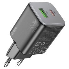 Мережевий зарядний пристрій HOCO N41 TYPE-C PD 20W + USB QC 3.0, чорний