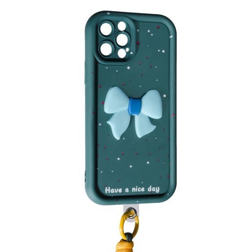 Накладка Lucky Bow Case для Apple iPhone 13 Pro Dark Green