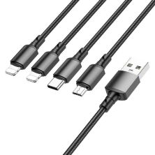 USB кабель BOROFONE BX72 charging data 4in1 USB - Type-C / Micro USB / 2 * Lightning