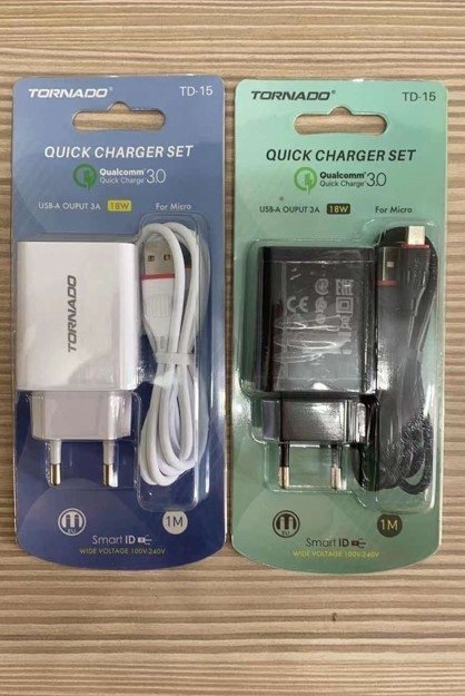 Мережевий Зарядний Пристрій 2in1 Tornado TD-15 Micro QC3.0 1USB