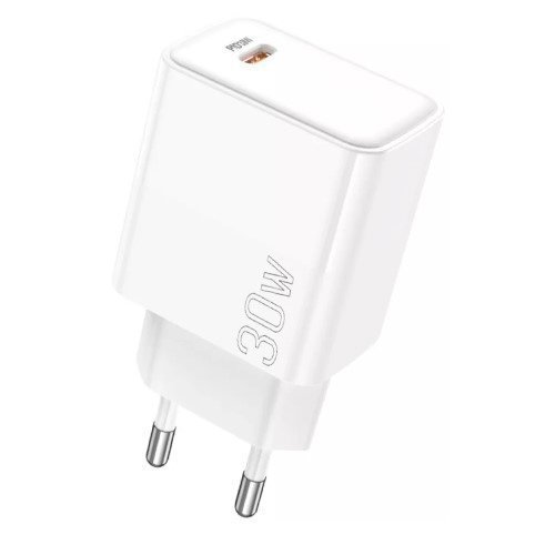 Мережевий зарядний пристрій BOROFONE BA77A Insightful TYPE-C PD 30W, білий