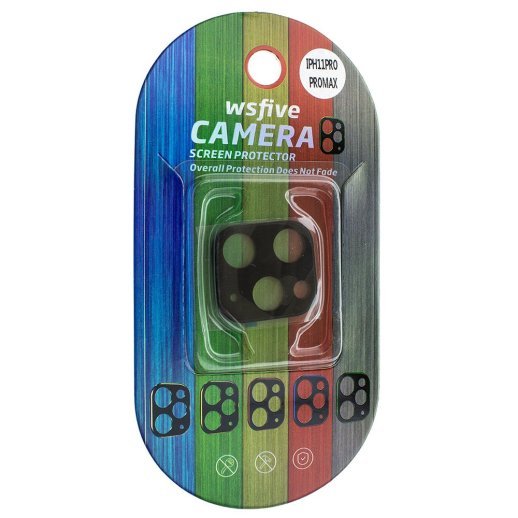 Захисне скло для камери метал WSFIVE CAMERA APPLE IPHONE 11 PRO | 11 PRO MAX чорний