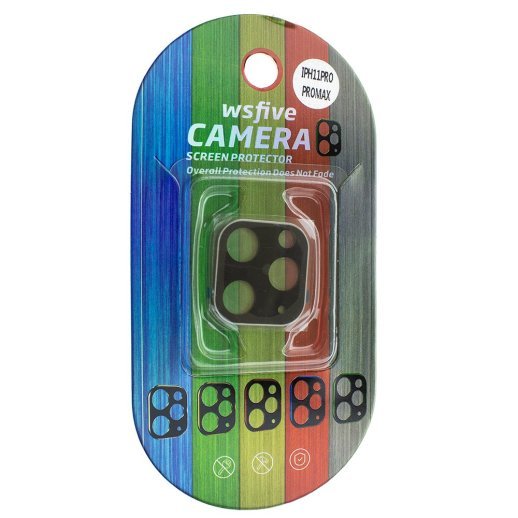 Захисне скло для камери метал WSFIVE CAMERA APPLE IPHONE 11 PRO | 11 PRO MAX чорний
