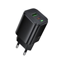 Мережевий зарядний пристрій BOROFONE BAS85A TYPE-C PD 30W / USB QC3.0, чорний