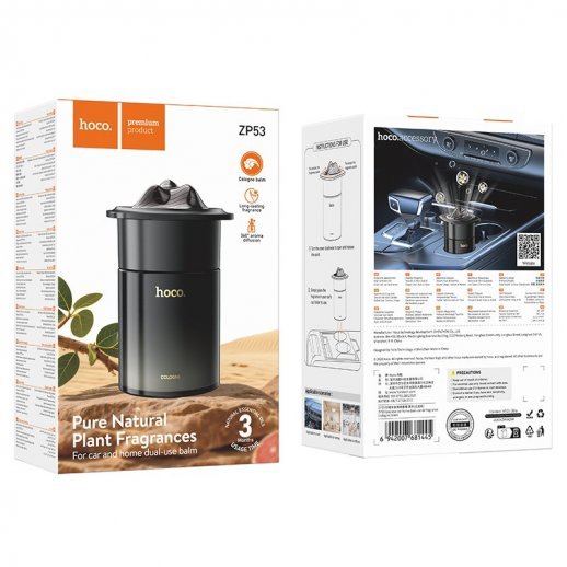 Автомобильный ароматизатор воздуха HOCO ZP53 Gracieux car home dual-use air fragrance(cologne), чёрный