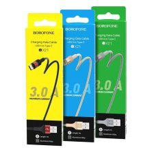 USB кабель BOROFONE BX21 3A 1M USB - Type-C сірий
