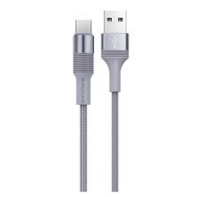 USB кабель BOROFONE BX21 3A 1M USB - Type-C сірий