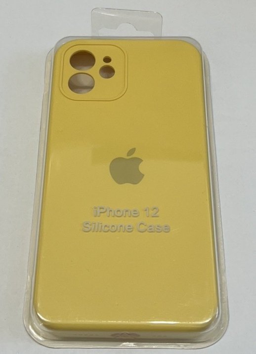 Чохол Silicone Case Copy Apple iPhone 12 Square Mellow Yellow, 14
