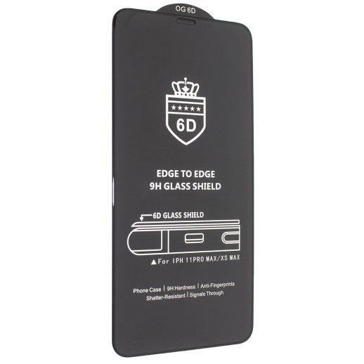 Захисне скло 6D для APPLE IPHONE XS MAX | 11 PRO MAX ЧОРНИЙ