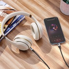 Кабель BOROFONE BL19 AUX Lightning - jack 3.5мм 1 МЕТР ЧОРНИЙ