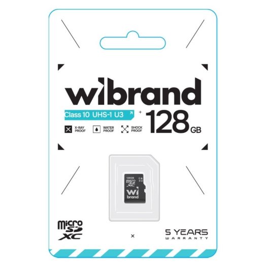 Карта пам'яті micro 128Gb Wibrand SDHC (UHS-1 U3) class 10