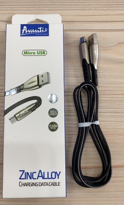 USB Cable Avantis AC-60m Zinc Alloy Micro Black