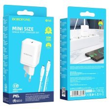 Мережевий зарядний пристрій BOROFONE BN6 Field PD20W USB-C + кабель TYPE-C - TYPE-C