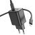 Мережевий зарядний пристрій HOCO N42 2 TYPE-C PD 45W + КАБЕЛЬ Type-C - Lightning, ЧОРНИЙ
