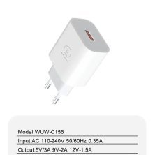 Мережевий зарядний пристрій WUW C156 USB QC3.0