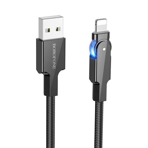 USB кабель BOROFONE BU41 USB - Lightning 1.2m 3A, чорний