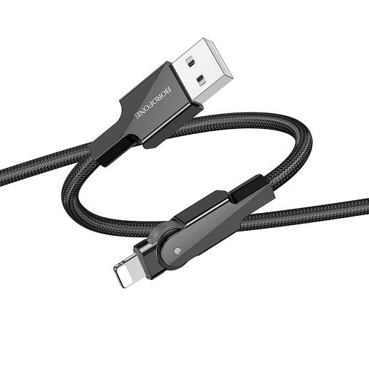 USB кабель BOROFONE BU41 USB - Lightning 1.2m 3A, чорний