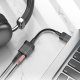 Аудіо-конвертор HOCO LS37 Spirit зовнішня звукова карта USB-A (штекер) на два 3,5мм гнізда (мама), 0.15м, чорний