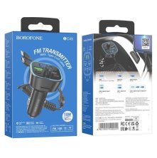 FM Модулятор BOROFONE BC45 з підтримкою швидкого заряджання QC3.0  Bluetooth / гучномовець