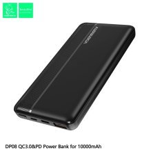 POWER BANK DENMEN DP08 10000mA ЧОРНИЙ QC3.0 PD 18W