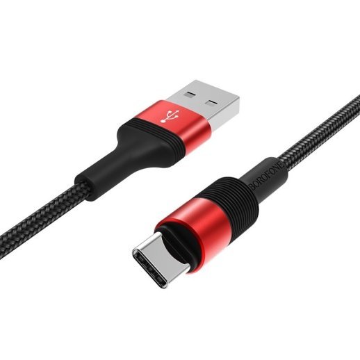 USB кабель BOROFONE BX21 3A 1M USB - Type-C червоний