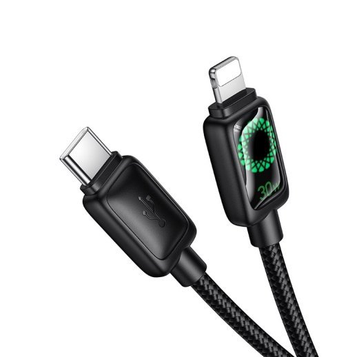 USB-C кабель HOCO U146 Type-C - Lightning, 30 Вт, 1,2 м, чорний