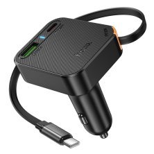 Автомобільний зарядний пристрій HOCO NZ18 PD 35W 2*TYPE-C + 1 USB QC 3.0 18W, чорний