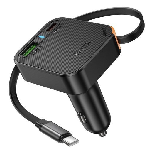 Автомобільний зарядний пристрій HOCO NZ18 PD 35W 2*TYPE-C + 1 USB QC 3.0 18W, чорний