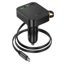 Автомобільний зарядний пристрій HOCO NZ18 PD 35W 2*TYPE-C + 1 USB QC 3.0 18W, чорний