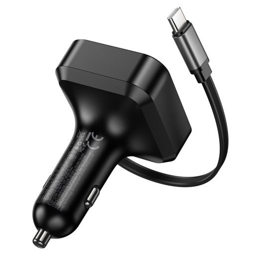 Автомобільний зарядний пристрій HOCO NZ18 PD 35W 2*TYPE-C + 1 USB QC 3.0 18W, чорний