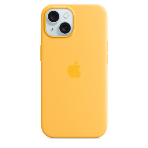 Silicone Case Original With MagSafe and Splash Apple iPhone 15  Sunny Color