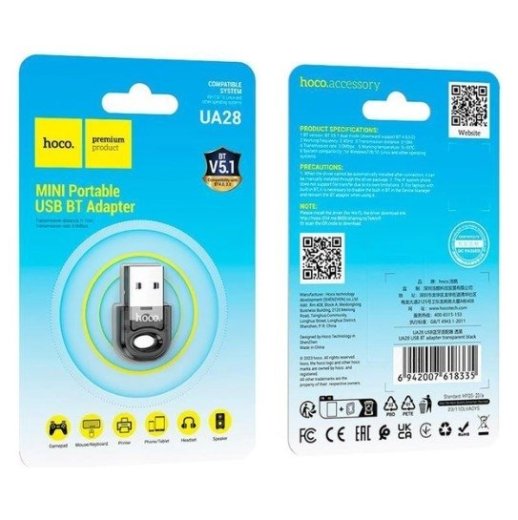 Адаптер HOCO UA28 USB BT V5.1