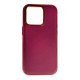 Накладка Leather New для Apple iPhone 14 Pro Bordo